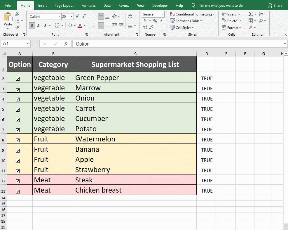 How To Check The Checkbox To Change The Cell Color How To Check The Checkbox To Change The Cell Color