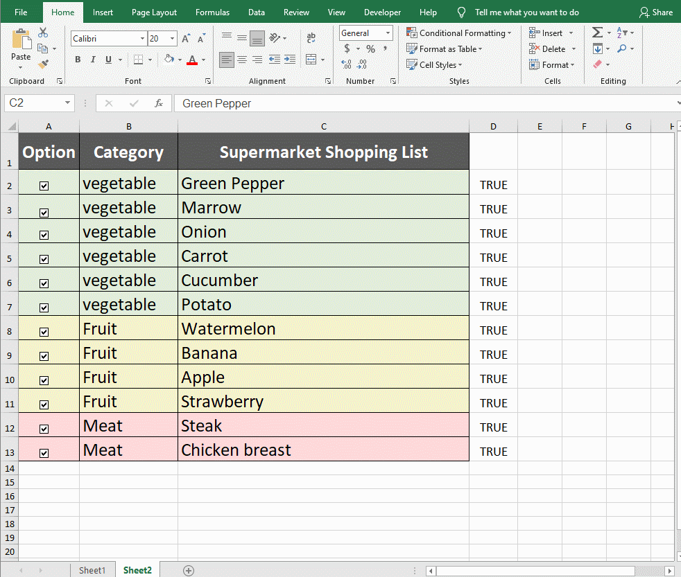 How To Check The Checkbox To Change The Cell Color How To Check The Checkbox To Change The Cell Color