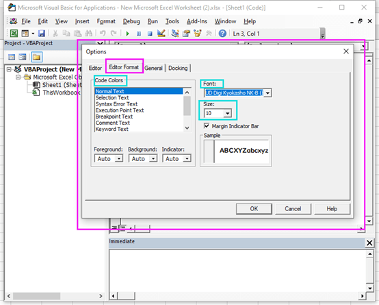 How to Customize the VBA Editor in Excel
