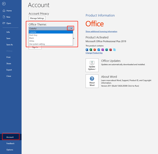 How to Change Microsoft Office Theme Color