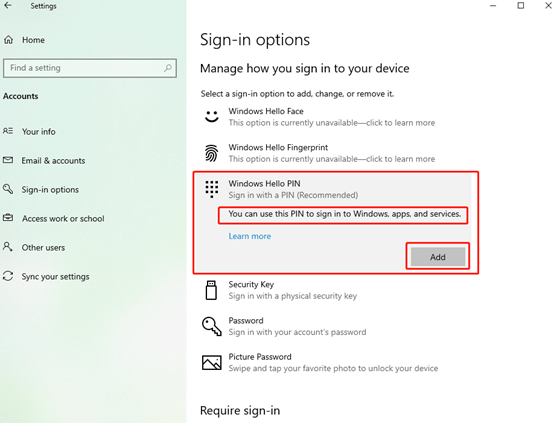 Unable to add Windows Hello PIN—Tutorial Unable to add Windows Hello PIN—Tutorial
