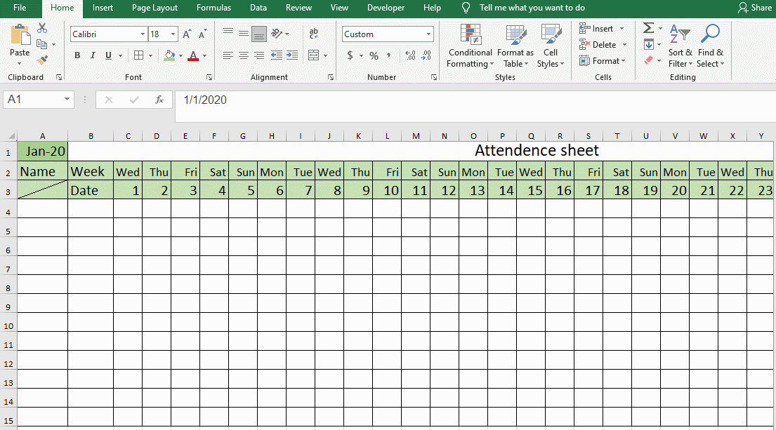 How To Create Attendance Sheet In Excel How To Create Attendance Sheet In Excel