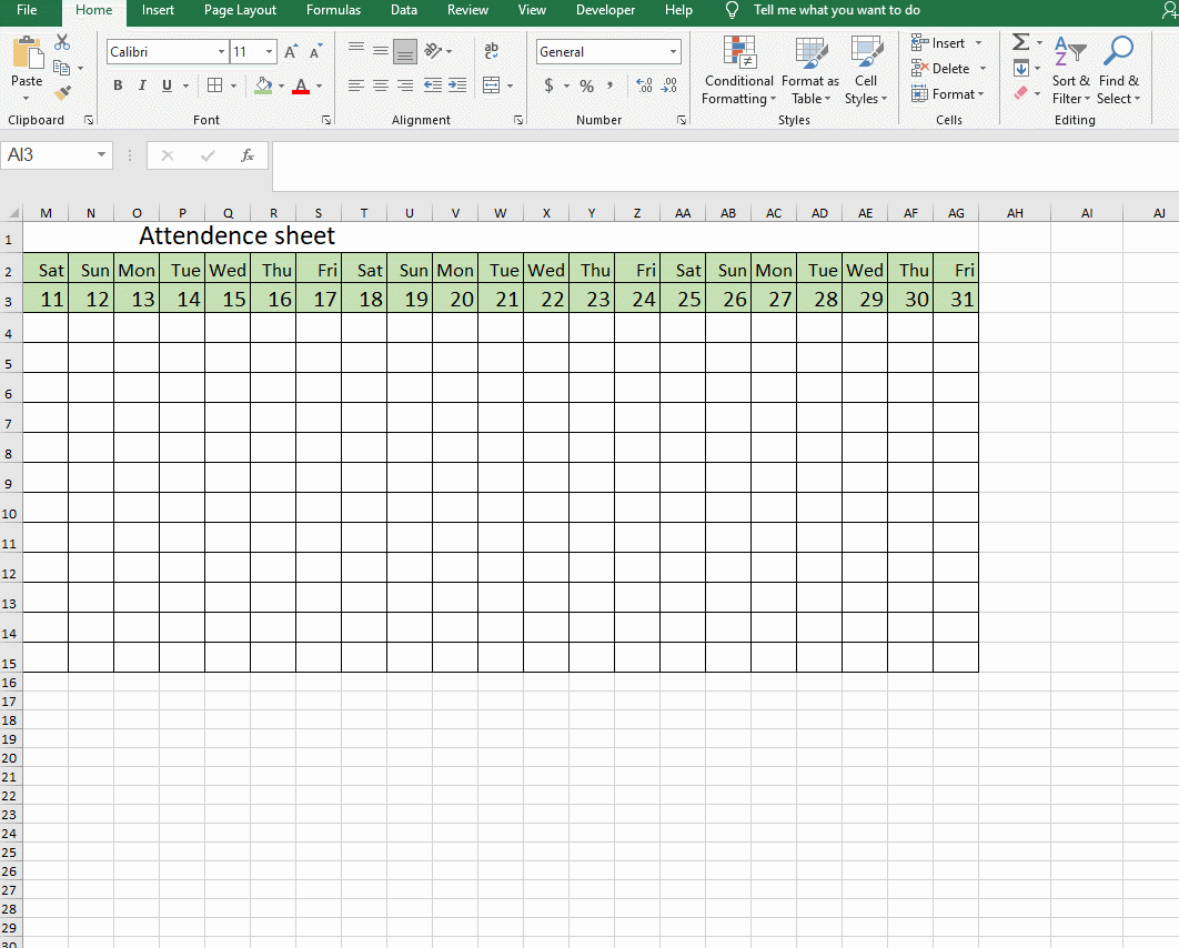 How To Create Attendance Sheet In Excel How To Create Attendance Sheet In Excel