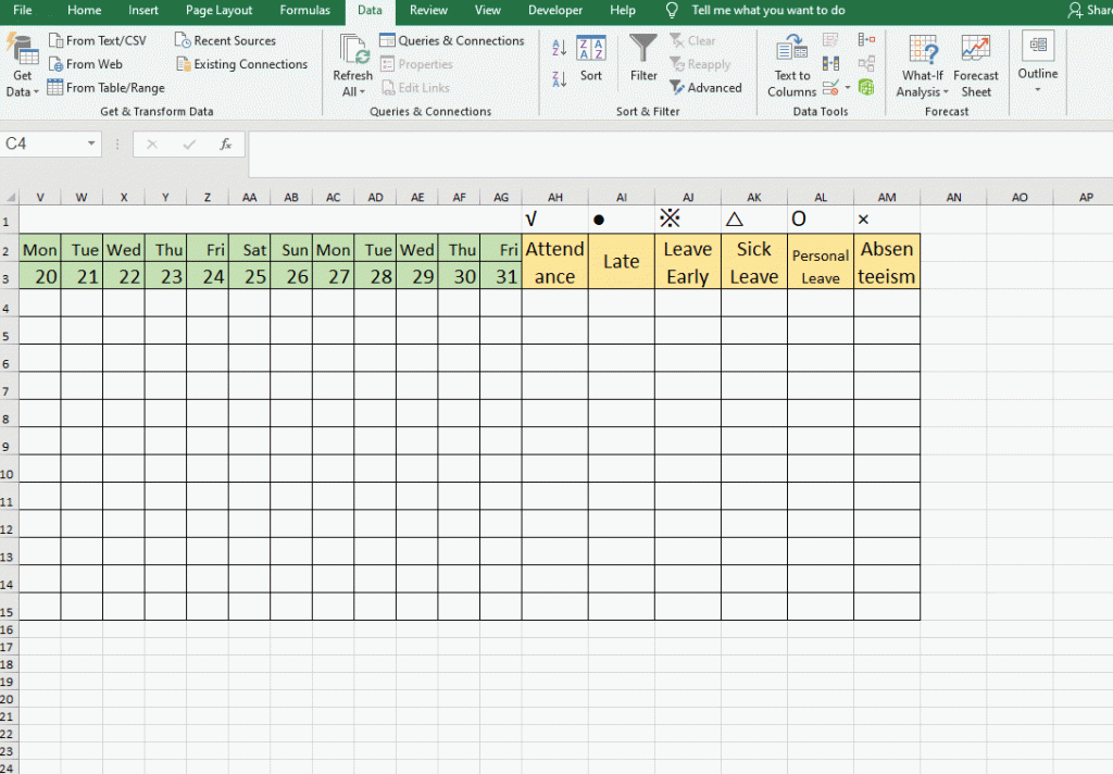 How To Create Attendance Sheet In Excel How To Create Attendance Sheet In Excel