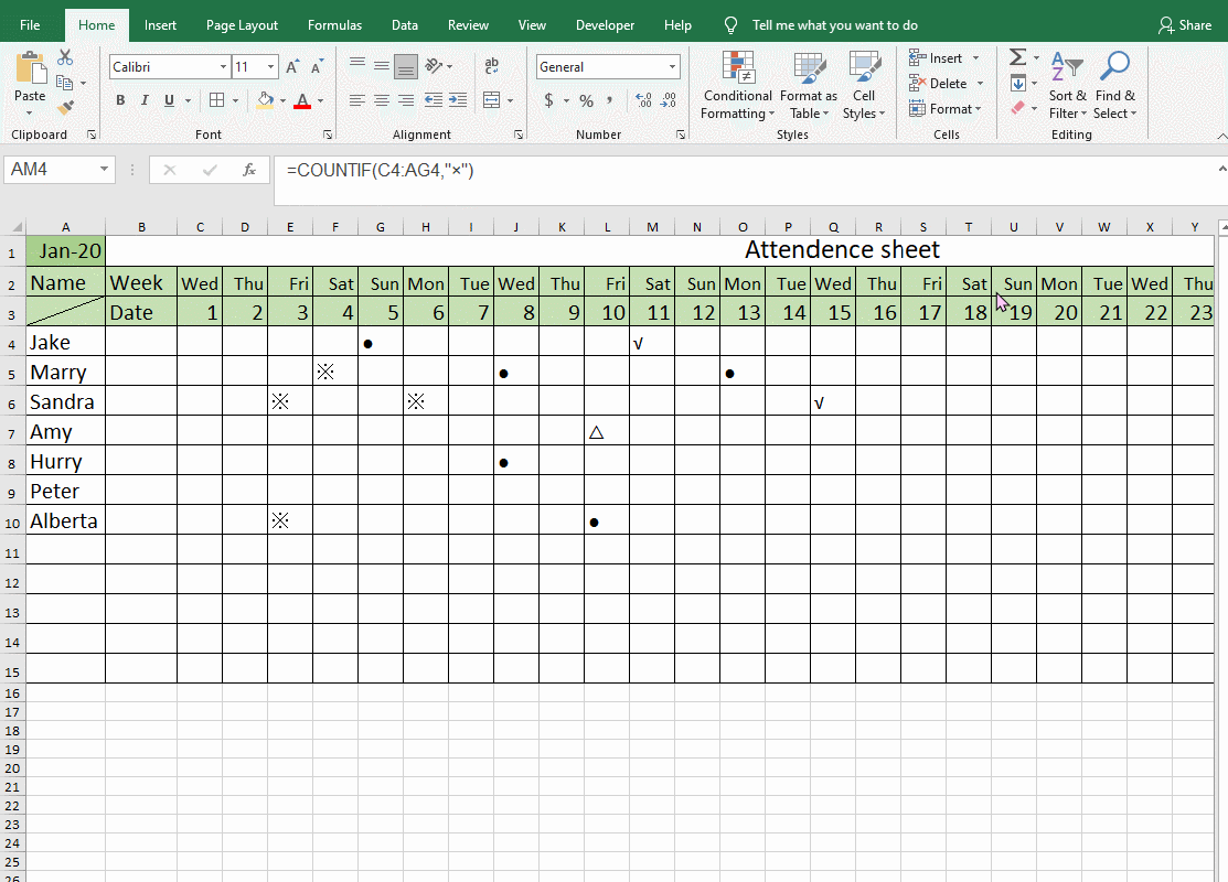 How To Create Attendance Sheet In Excel