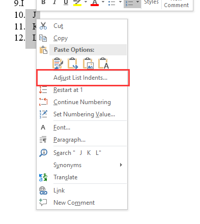 Some Common Problems In Automatic Numbering In Microsoft Word