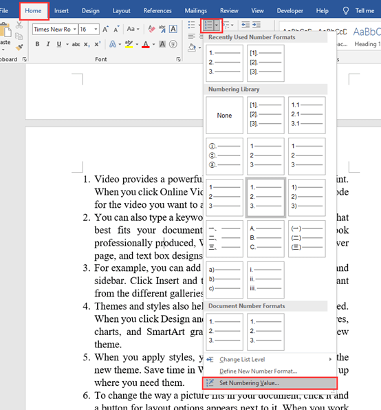 Some Common Problems In Automatic Numbering In Microsoft Word Some Common Problems In Automatic Numbering In Microsoft Word