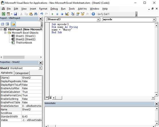 How to Declare Variables and Assign Them Value in VBA