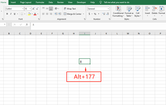 How to Enter An ‘±’ Sign in Microsoft Excel