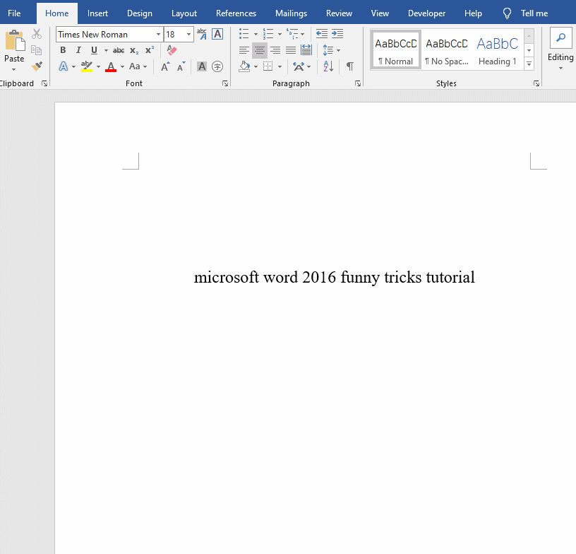 Microsoft Word 2016 Funny Tricks Tutorial Microsoft Word 2016 Funny Tricks Tutorial