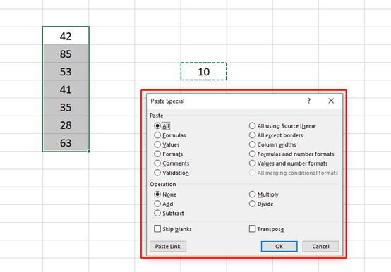 How Do I Add 10 To All The Cells in Excel