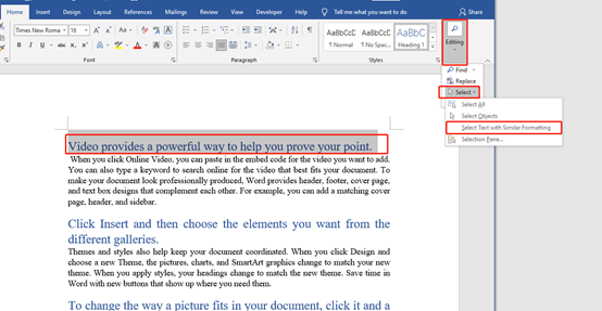 How To Batch Modify The Format Of Headings In Word