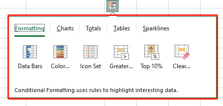 Microsoft Excel Quick Analysis Tool--Super Powerful Feature Microsoft Excel Quick Analysis Tool--Super Powerful Feature