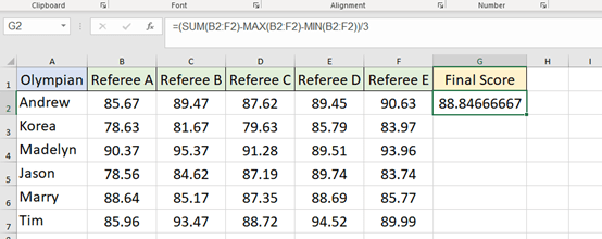 How To Calculate The Total Score Like The Olympics? How To Calculate The Total Score Like The Olympics?