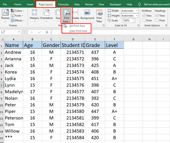 How To Print Only The Selected Area In Microsoft Excel
