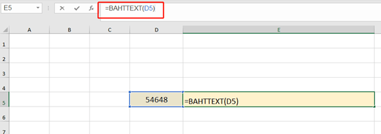 BAHTTEXT function