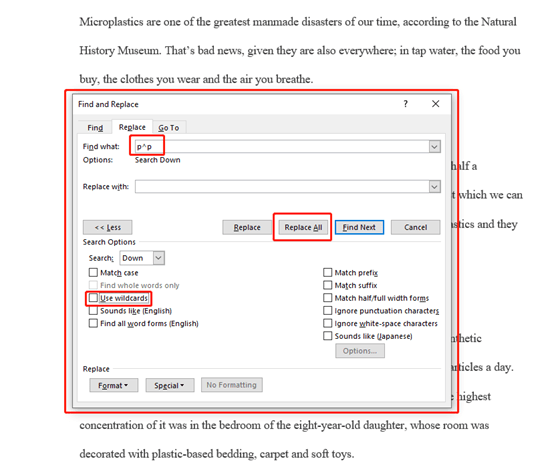 How To Batch Delete Chinese In Word Document