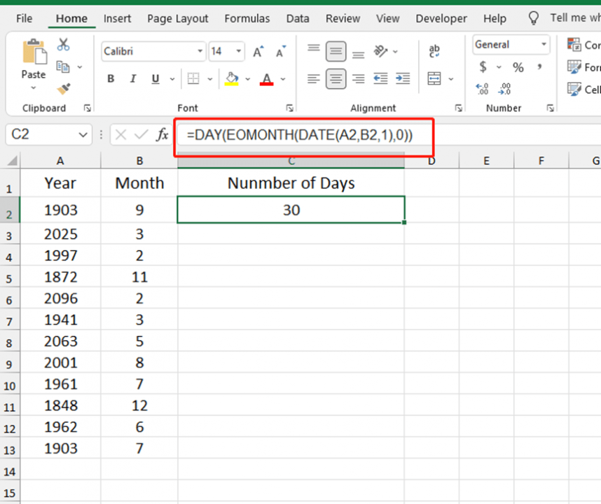 How to Determine the Number of Days of any Month in any Year? How to Determine the Number of Days of any Month in any Year?