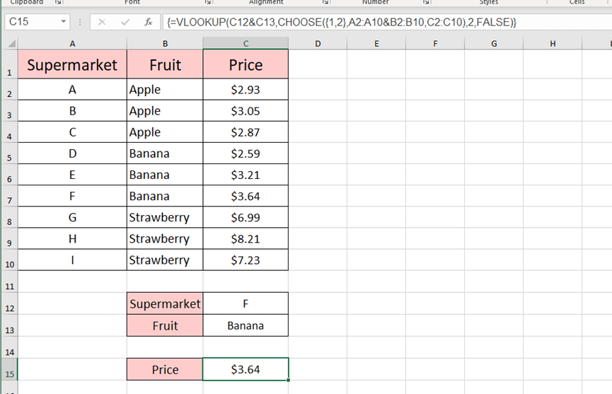 How to Use VLOOKUP with CHOOSE Function in Excel?