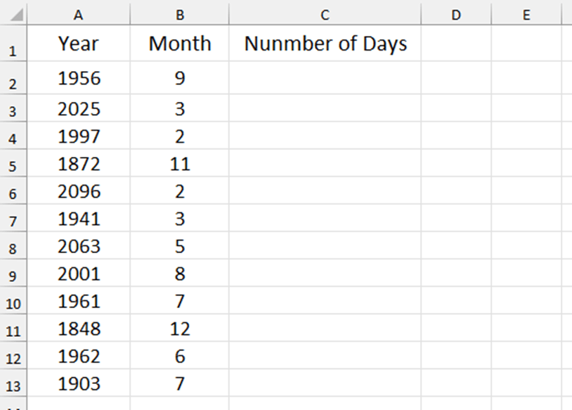 How to Determine the Number of Days of any Month in any Year? How to Determine the Number of Days of any Month in any Year?