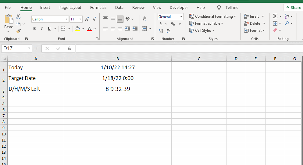 How To Create A Dynamic Countdown Timer In Excel? How To Create A Dynamic Countdown Timer In Excel?