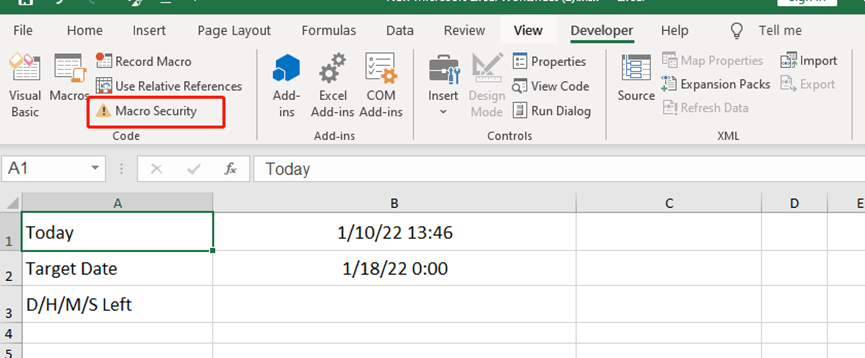 How To Create A Dynamic Countdown Timer In Excel？