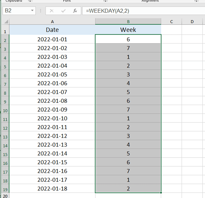 Five Ways To Find Day Of Week From Date In Excel My Microsoft Office Tips