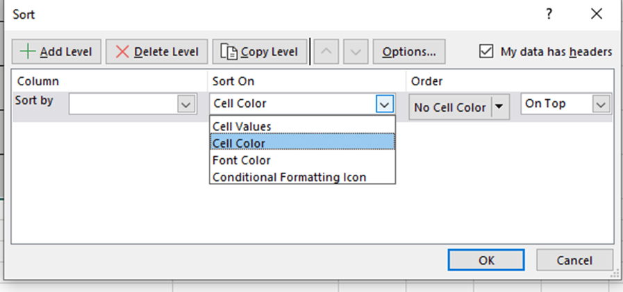 How to Sort by Color in Excel?