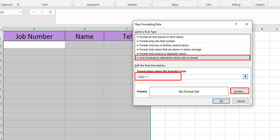How to Add Borders in Excel Automatically in Two Conditions