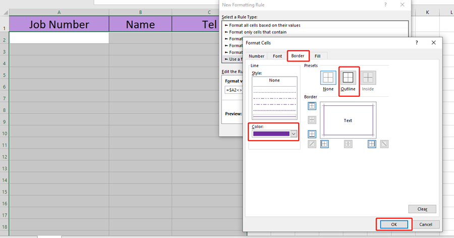 How to Add Borders in Excel Automatically in Two Conditions How to Add Borders in Excel Automatically in Two Conditions