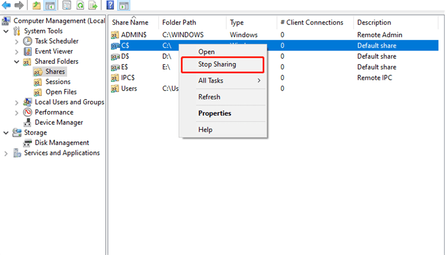 How to Stop Sharing a Folder in Windows 10?