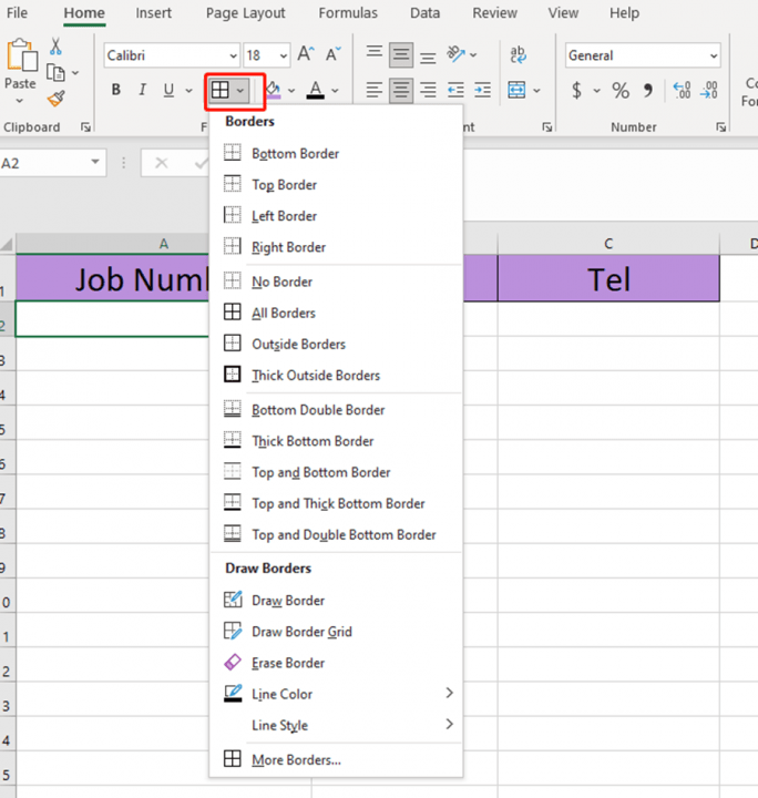 How to Add Borders in Excel Automatically in Two Conditions