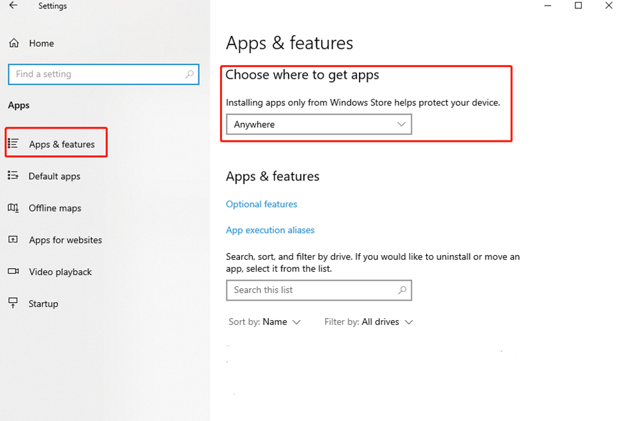 How to Choose Where to Get Apps in Windows 10?