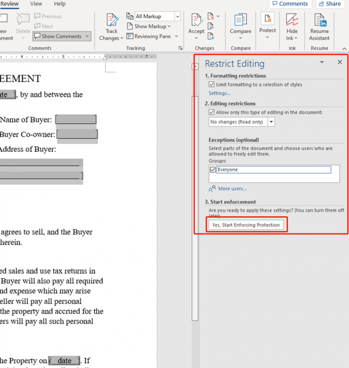 How to Restrict Editing in Word?