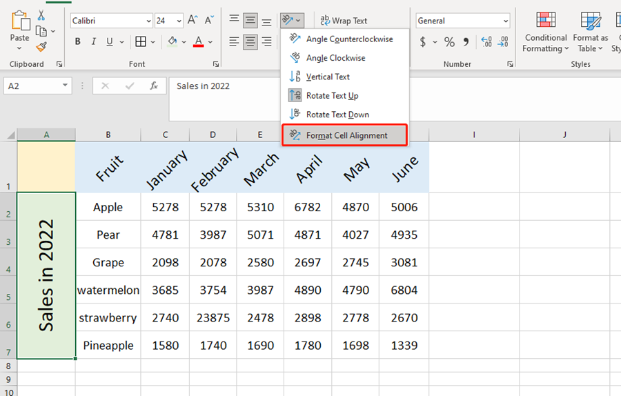 How to Change Text Direction in Excel?
