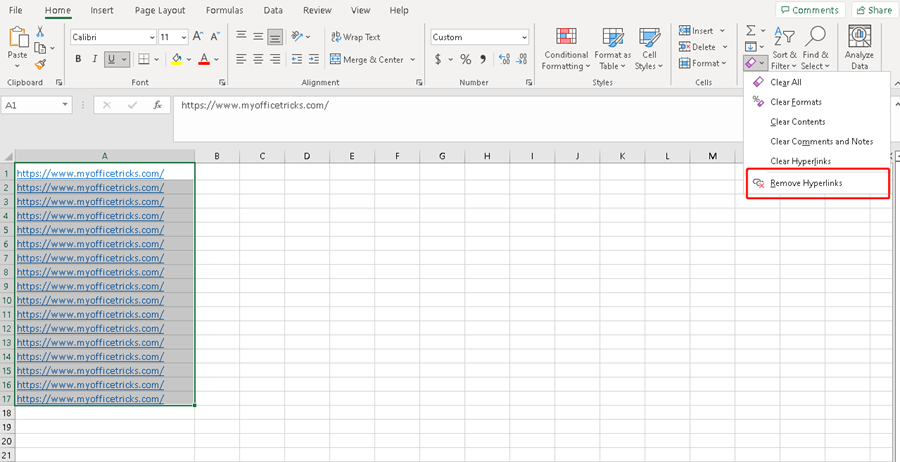 How to remove all hyperlinks in Excel? How to remove all hyperlinks in Excel?