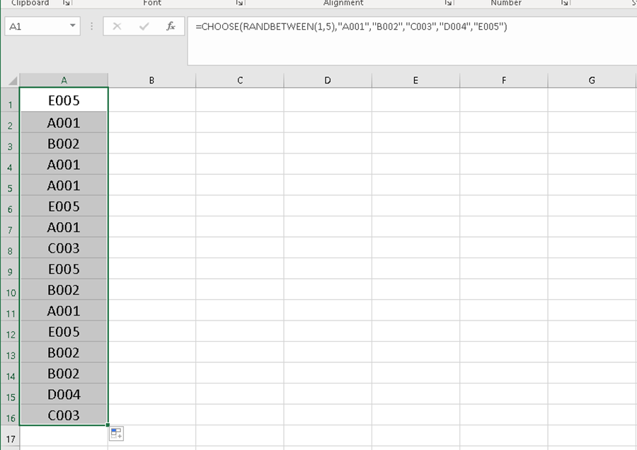 Generate Random Numbers in Excel