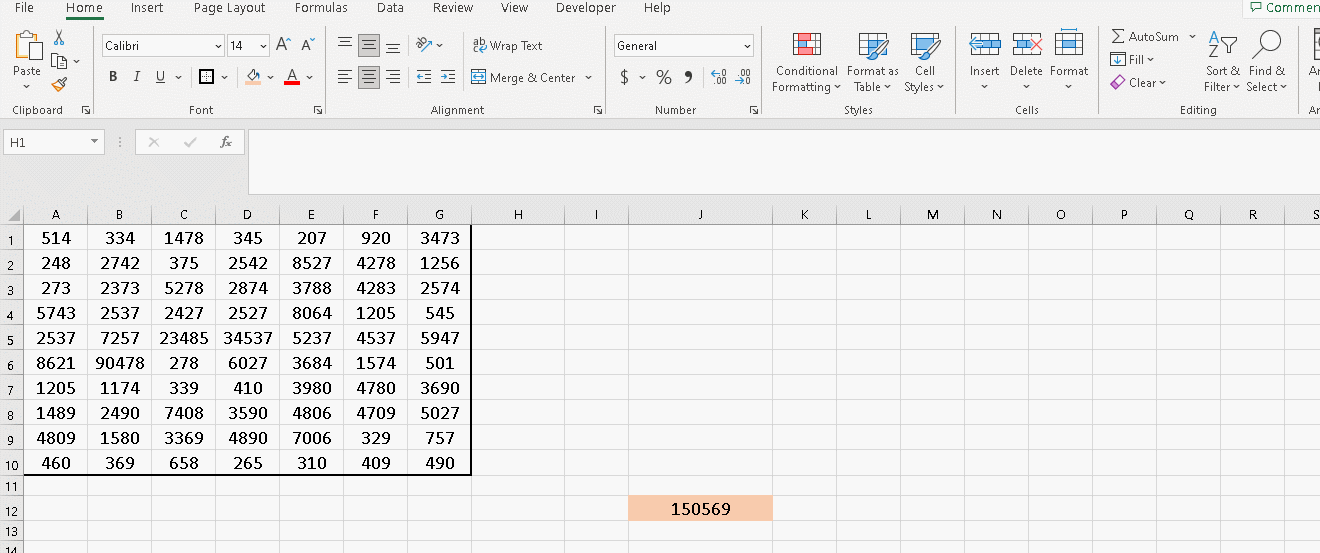 How to Sum Every Other Row in Excel?