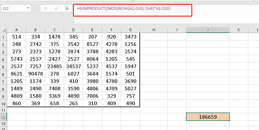 How to Sum Every Other Row in Excel?