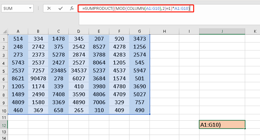 How to Sum Every Other Column in Excel
