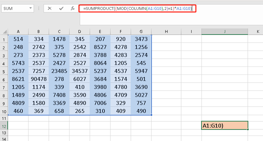 How to Sum Every Other Column in Excel