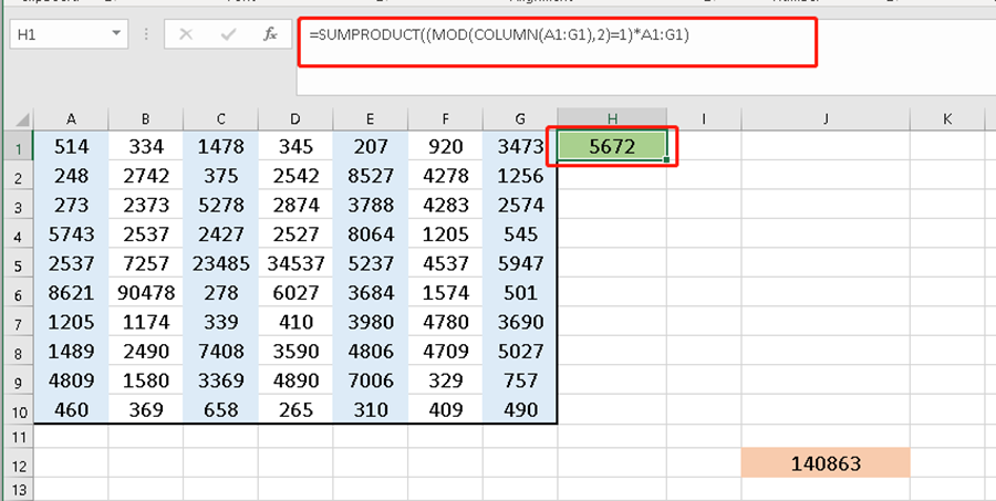 How to Sum Every Other Column in Excel?