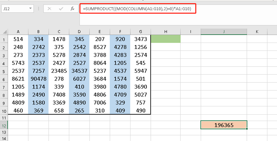 How to Sum Every Other Column in Excel