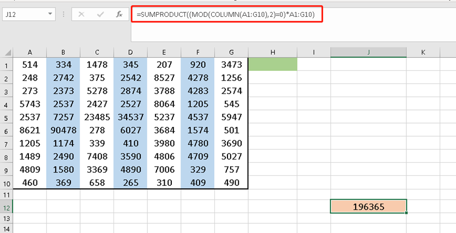 How to Sum Every Other Column in Excel
