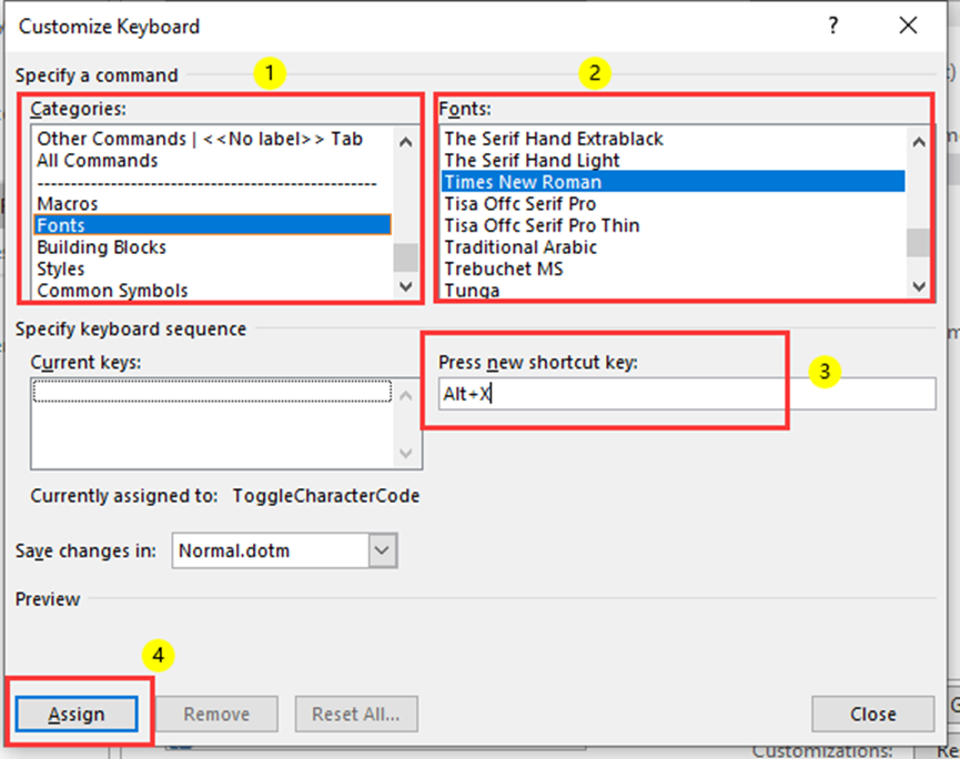 How to Set Shortcut Keys for Commonly Used Fonts in Word How to Set Shortcut Keys for Commonly Used Fonts in Word