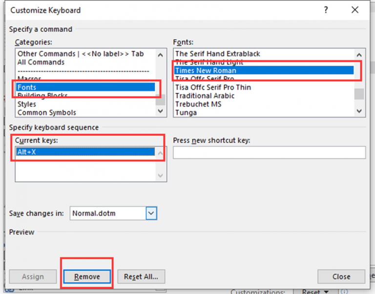 How to Set Shortcut Keys for Commonly Used Fonts in Word - My Microsoft ...
