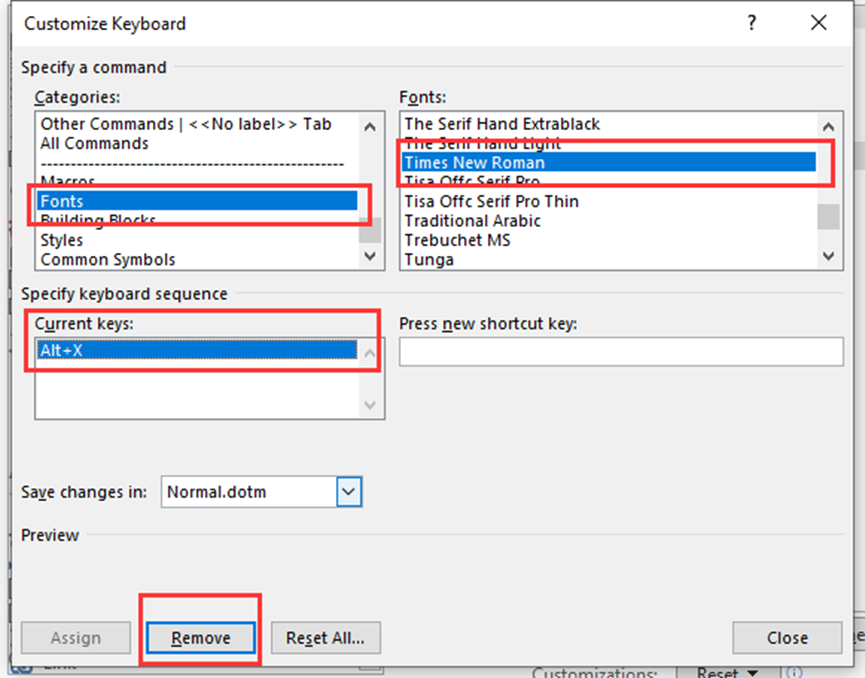 How to Set Shortcut Keys for Commonly Used Fonts in Word