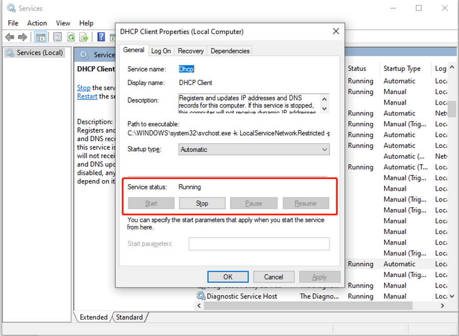 how to enable DHCP Window 10
